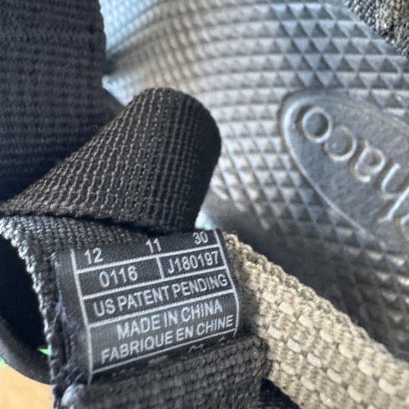 Chaco Z1 Ecotread Kids Sandals Black Adjustable Straps Outdoor Size 12 Unisex - Picture 6 of 6